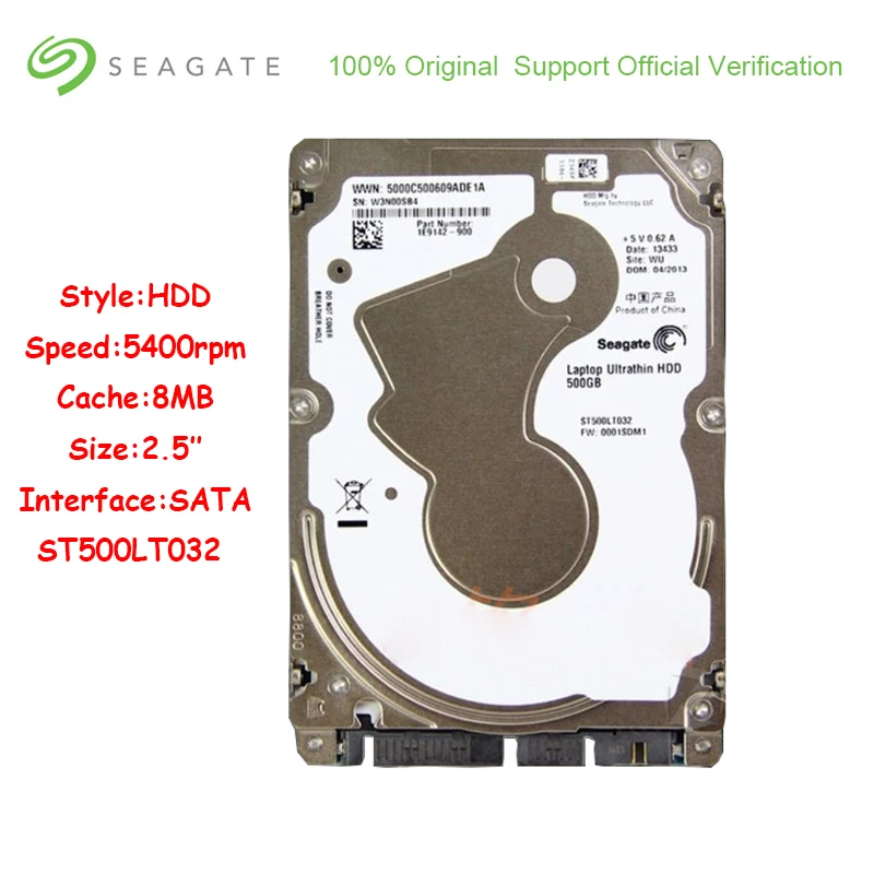 Жесткий диск Seagate 500 Гб для ноутбука 5400RMP 16 Мб кэш памяти 2 5 дюйма HDD SATA2.0 3 интерфейс