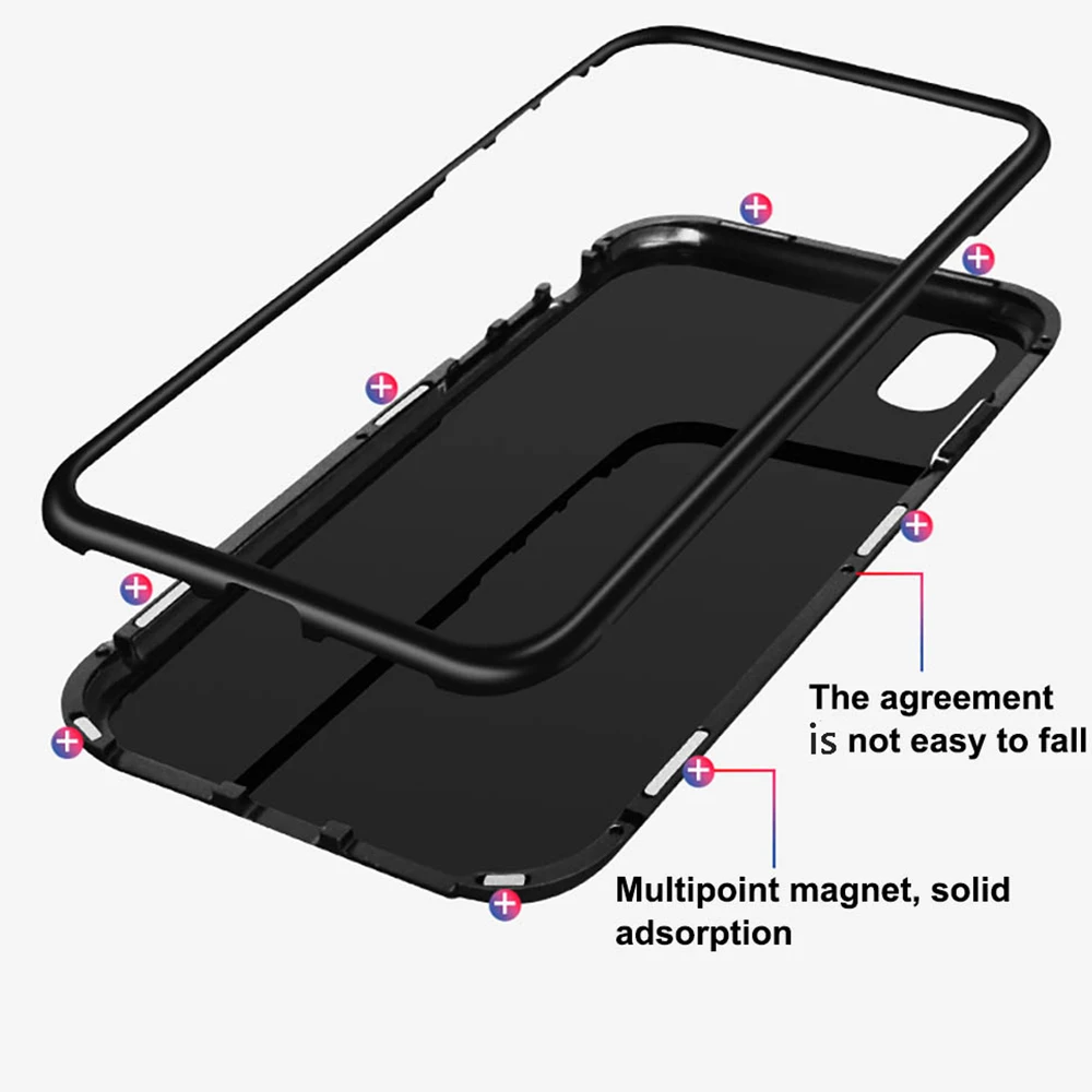 Магнитный адсорбционный металлический чехол для телефона samsung Galaxy S10 Plus S8 S9 S10Plus