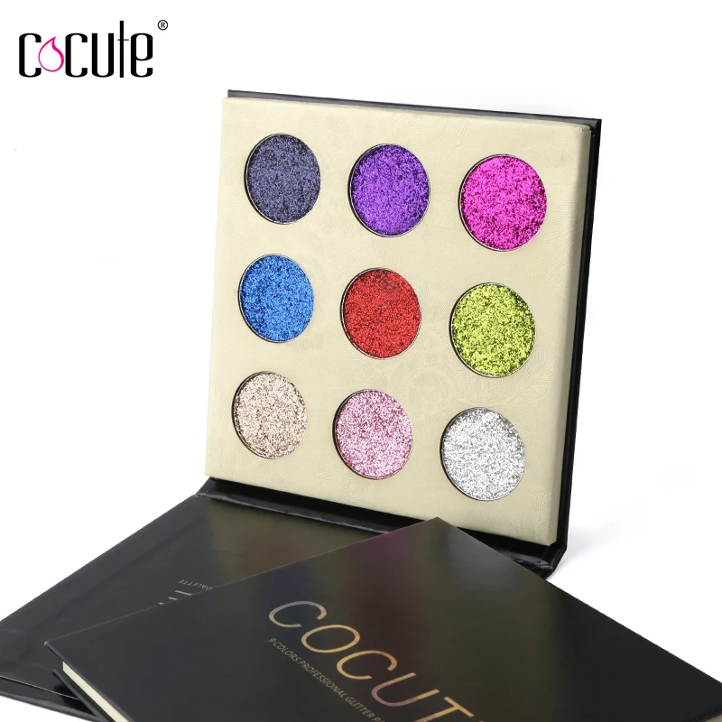 Cocute 9 оттенков блестящие тени для век Палитра Шиммер радужные Косметика