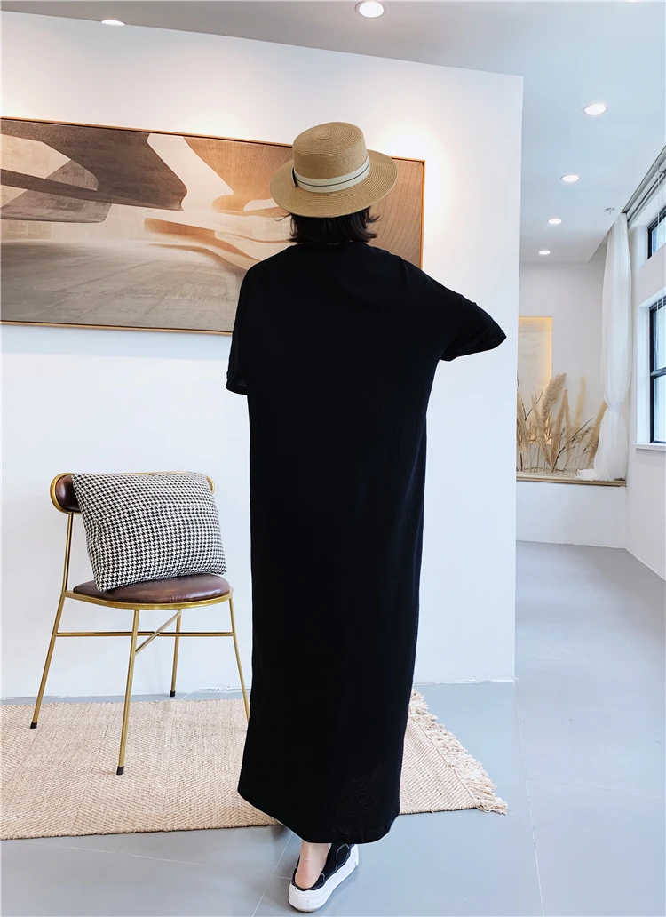 Fashion Cartoon Print Plus Size Summer Dress Cotton Casual O-Neck T-shirt Batwing Sleeve Women Dress Tops Vestidos De Fiesta