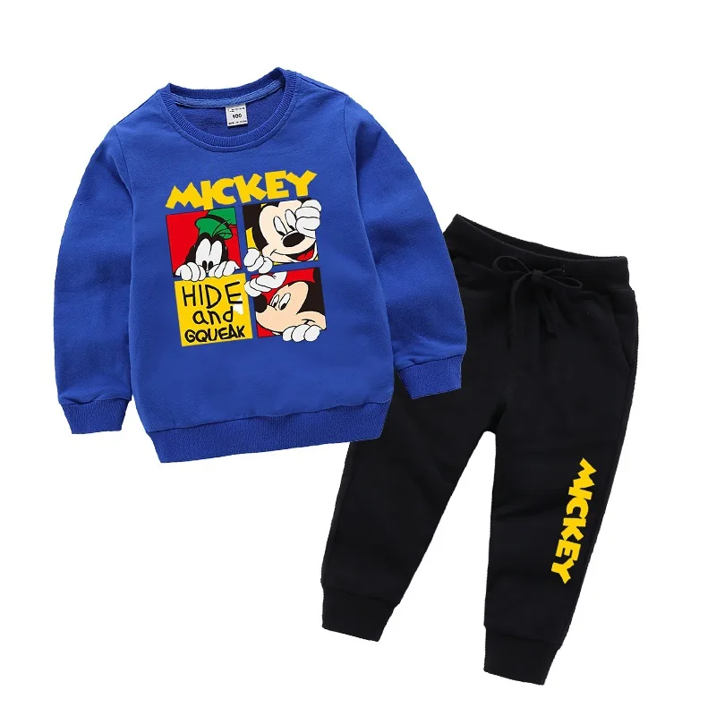 as pictures Детская одежда с Микки Маусом, весенне-осенняя одежда для мальчиков, комплект из 2 предметов, детская одежда, спортивный костюм для мальчиков, комплекты одежды для мальчиков - Цвет: as pictures
