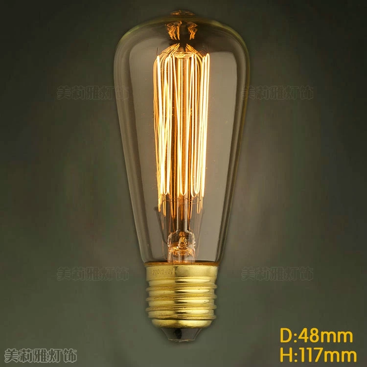 Лампа Эдисона в стиле ретро E27 40 Вт 2 шт.|ampoules decoratives|edison lamp retrobombillas vintage |