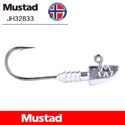 Mustad Крючки для рыбалки JH32833 крючок с свинцовой головкой из высокоуглеродистой