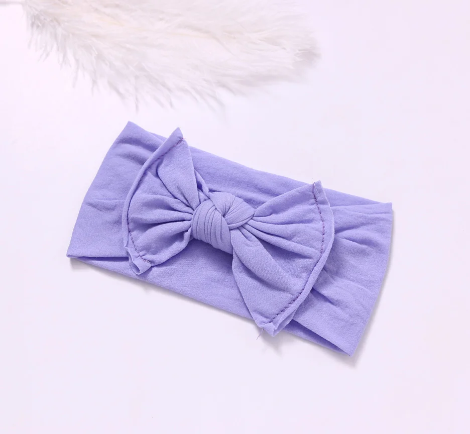 Style D-Lavender Нейлон обруч с бантом, универсальный размер, Узел Лук нейлоновые оголовья, широкие нейлоновые головные уборы вы выбираете цвет - Цвет: Style D-Lavender