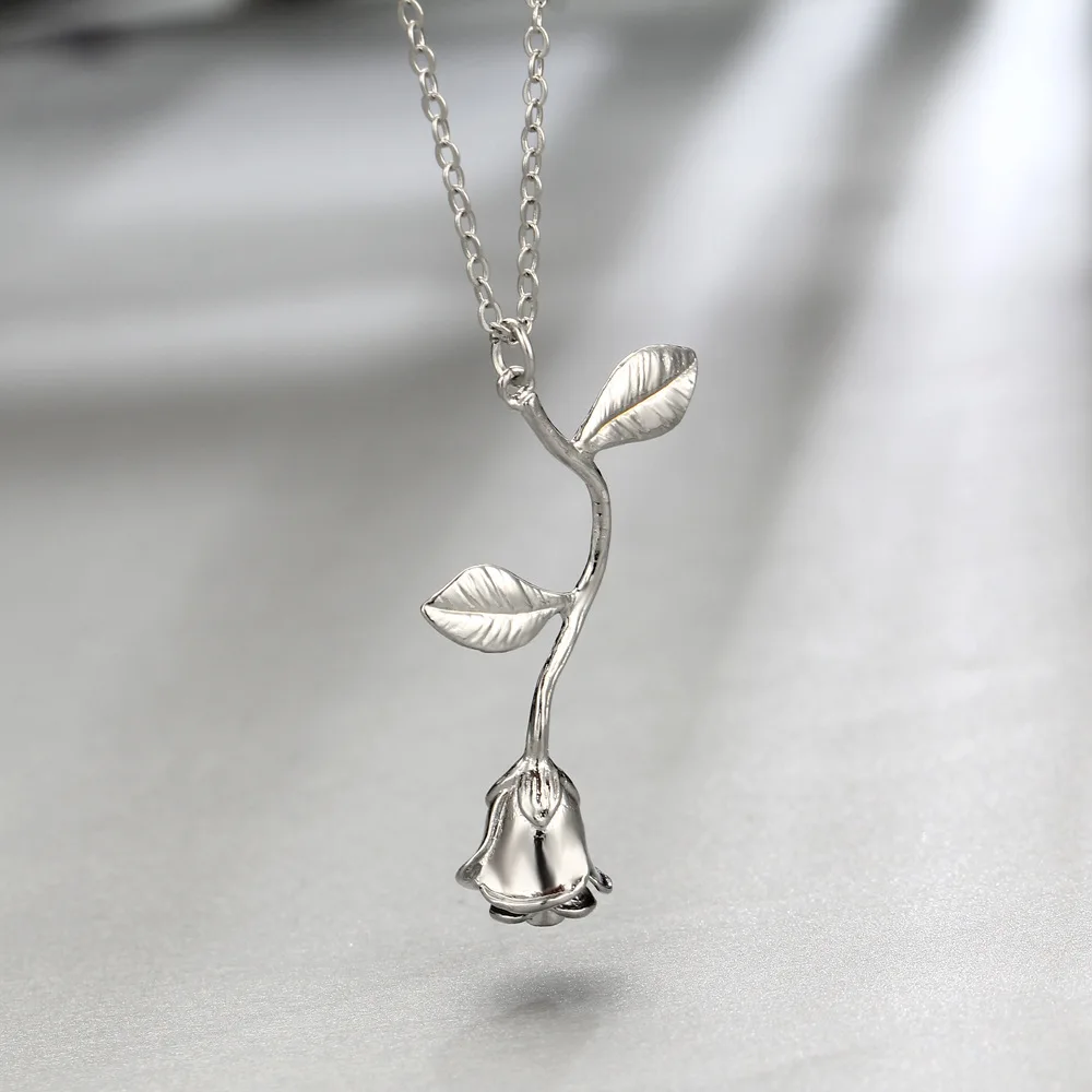 Женское колье чокер HOCOLE Bijoux Femme розовое золото с розовым цветком украшение в