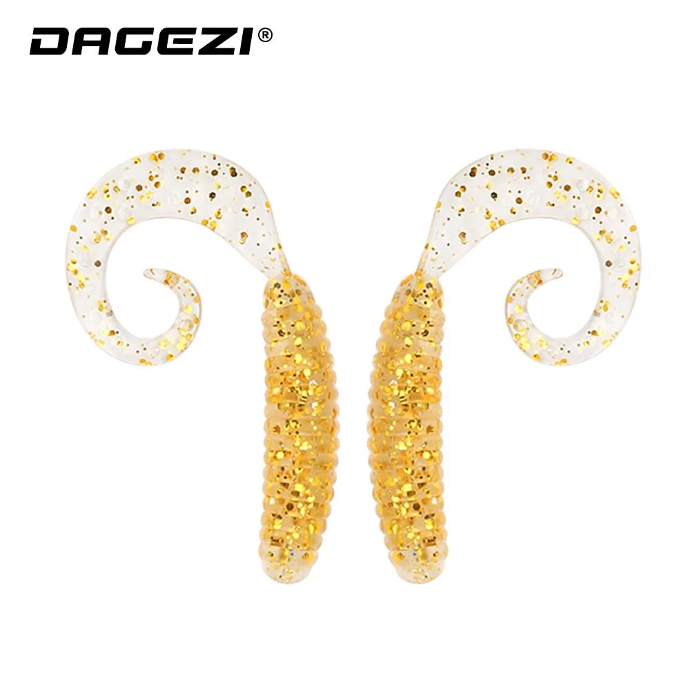 Мягкая рыболовная приманка DAGEZI 3 шт./лот 2 г/4 см светящаяся червь из личинки