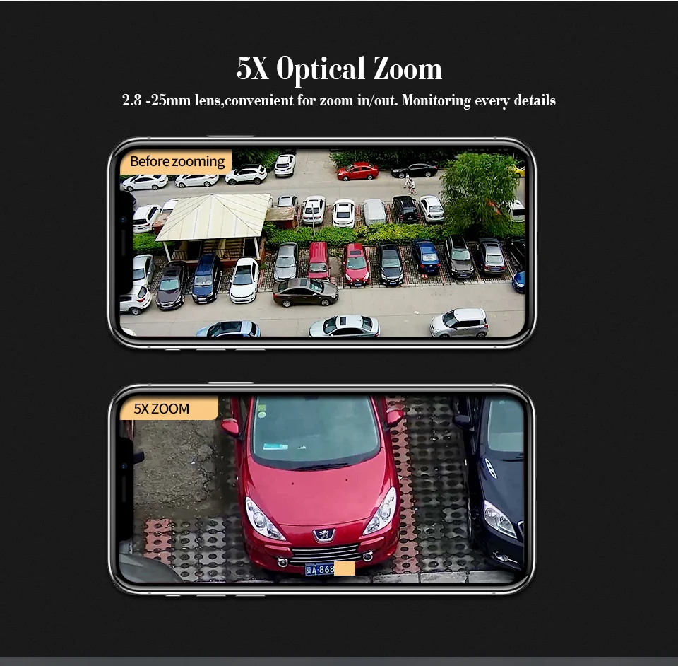 ZGWANG 1080P PTZ IP камера открытый купол WIFI 5X зум объектив скорость беспроводной ИК