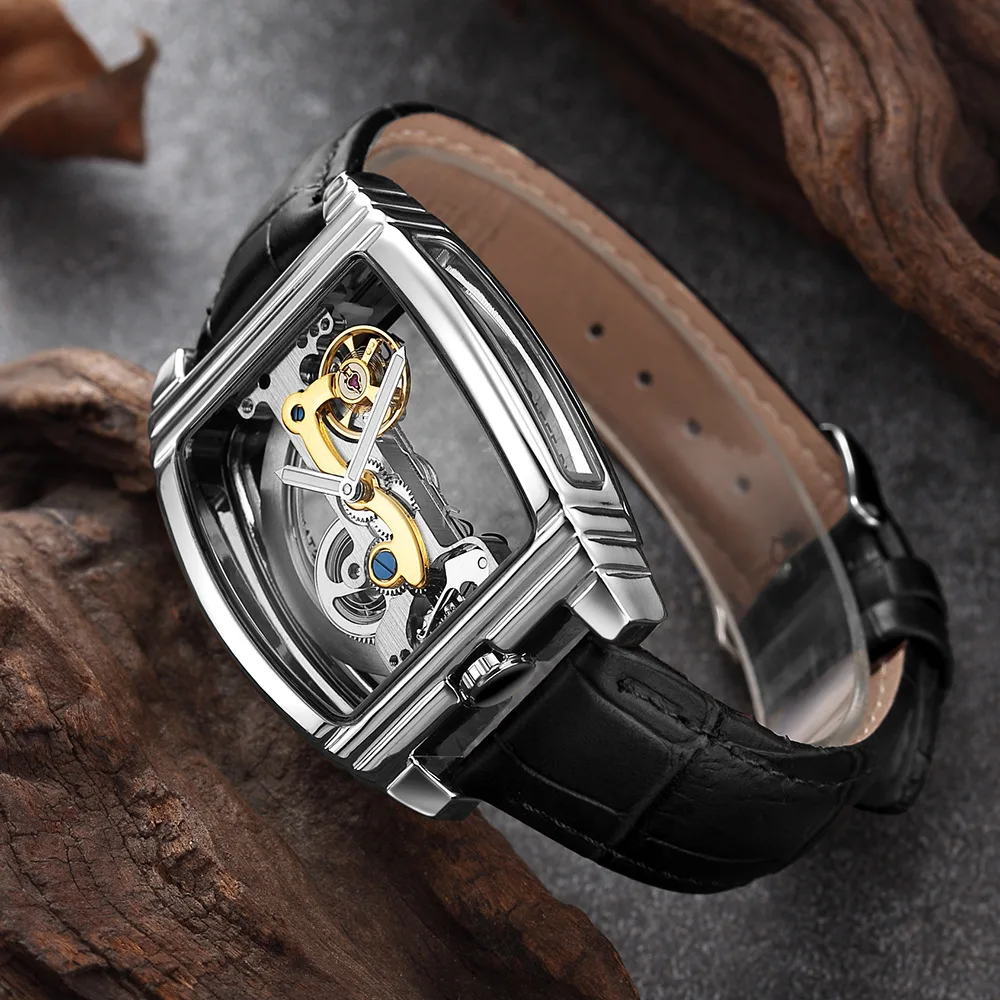 Часы Tourbillon Мужские автоматические механические часы топового бренда Роскошные