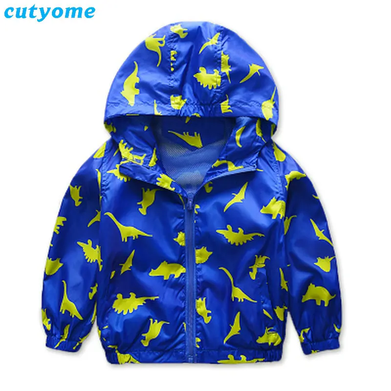 Куртки для маленьких мальчиков пальто с капюшоном dinasaur куртка детское