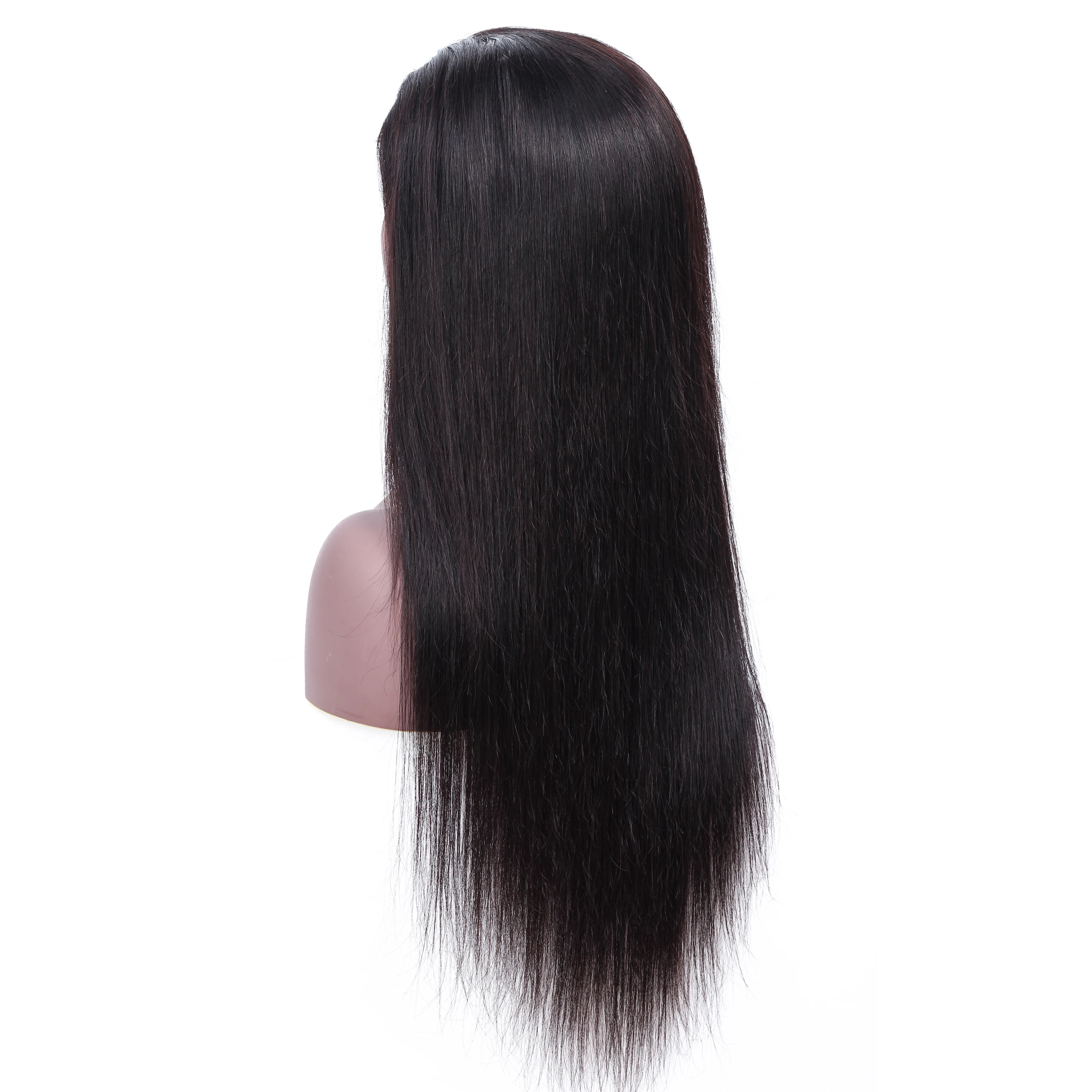 PHEBI 4*4 Lace Closure Human Hair Wigs Brazilian Straight Non-Remy Wig For Black Women Natural Color 130% Density | Шиньоны и парики