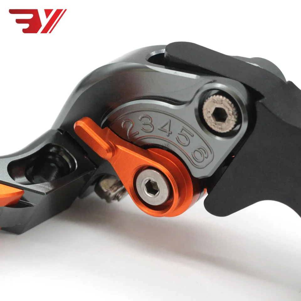 

Motorcycle Accessories CNC Aluminum Folding Extendable Adjustable Brake Clutch Levers For KTM RC200 RC 200 2014-2016 Titanium