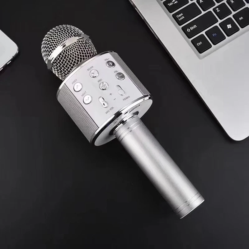 Профессиональный беспроводной караоке микрофон KTV динамик портативный Bluetooth мобильный телефон микрофон пой песня Поддержка Android IOS TF карта