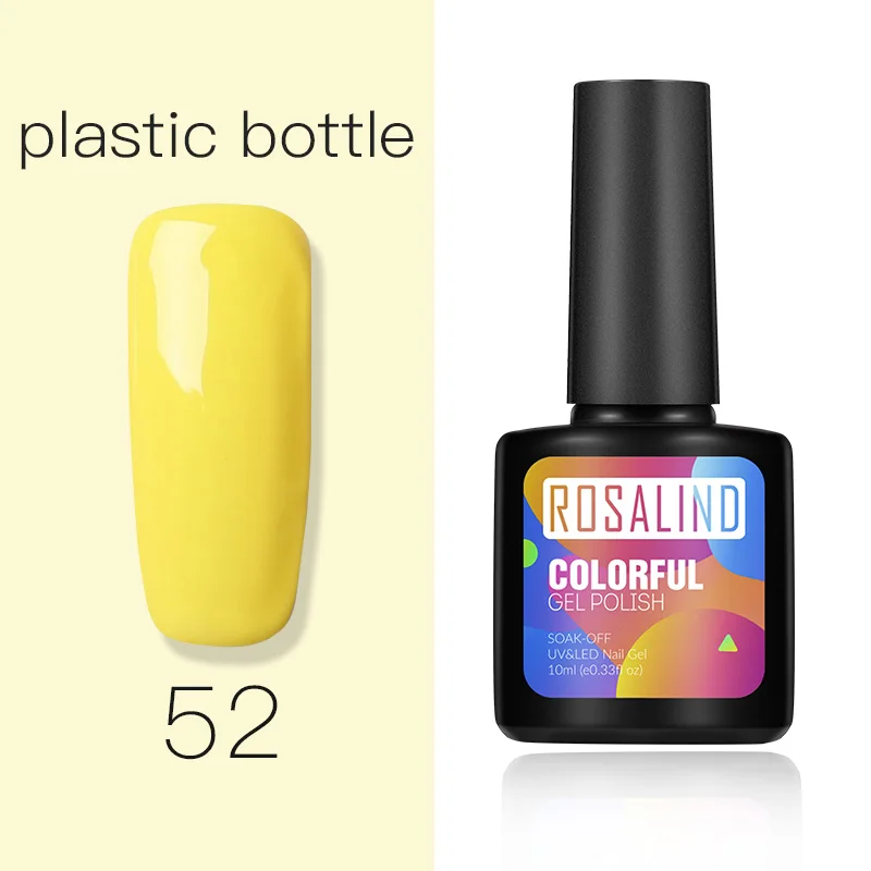 Plastic 52 ROSALIND Гель-лак для ногтей поли для гель-лака для ногтей УФ-цвета светодиодный праймер для ногтей арт-набор строитель Топ гель для базового покрытия гибридные Лаки - Цвет: Plastic 52