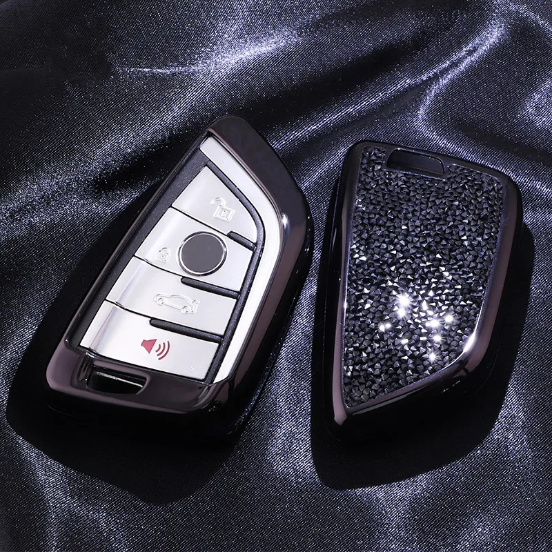 2020 роскошный Звездное Bling С кристалалми и стразами Автомобильный ключ чехол для