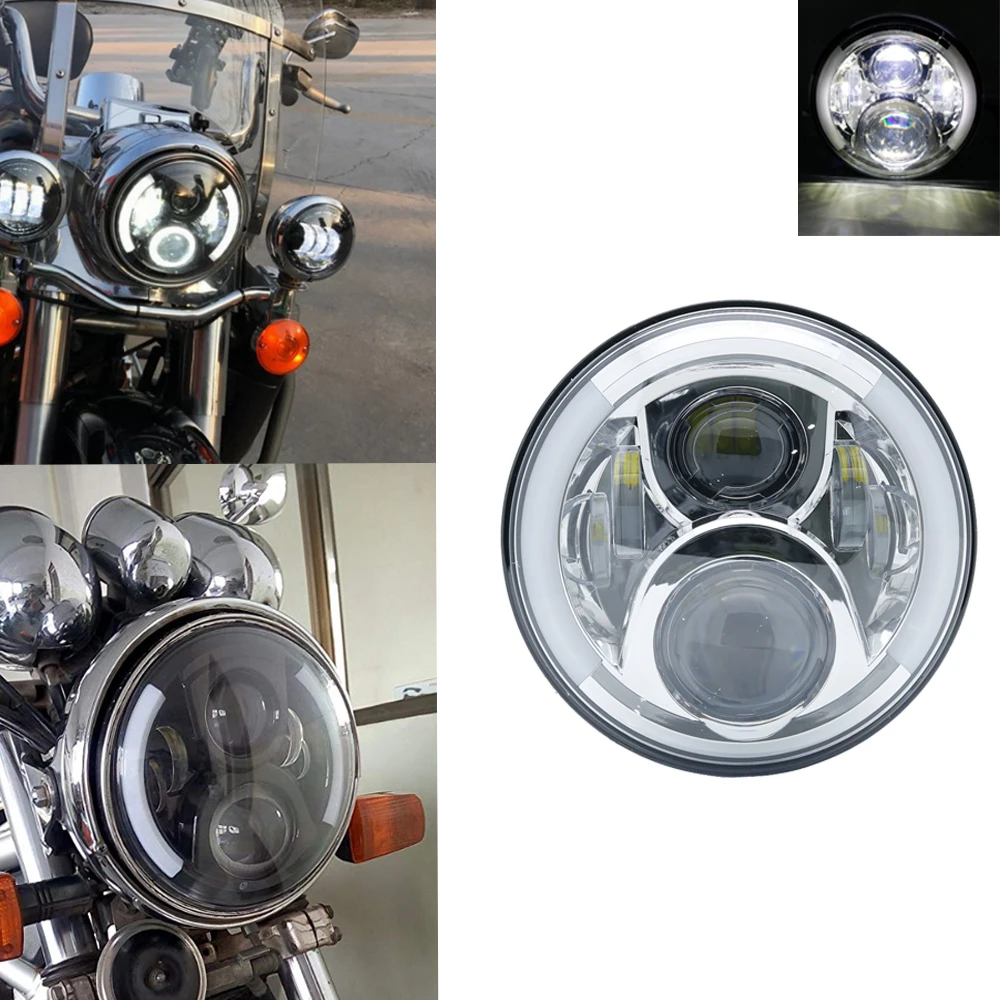 " светодиодный налобный фонарь для HD FLSTC ультра Классический дорожный король Yamaha Road Star V Star 650 1100 роскошный индийский Скаут главный Vegas 8-Ball