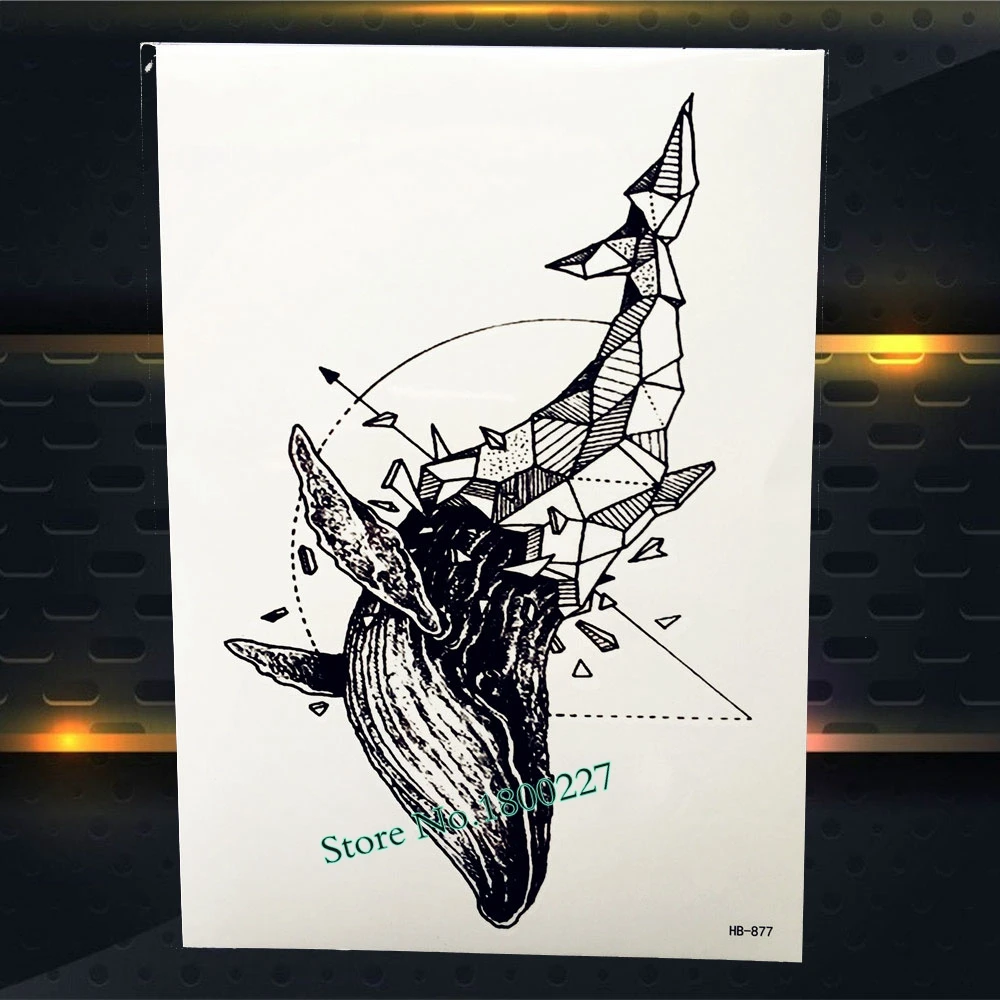 Одна деталь Временные татуировки 3D Золотой Якорь пират Водонепроницаемый