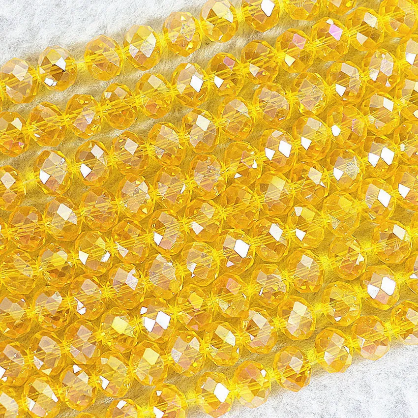 Оптовая цена Кристалл 25 Цвет стекла Rondelle счеты граненый 4 размера свободные