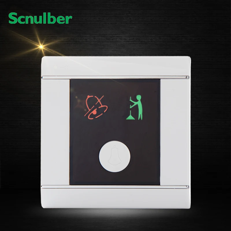 

led indicator doorbell clean and do not disturb glass touch wall switch