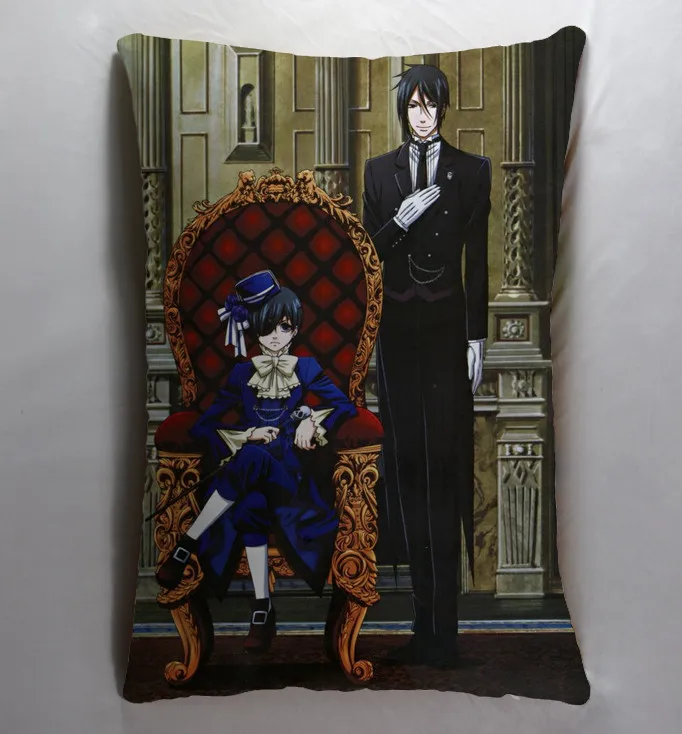 Аниме Манга Kuroshitsuji Черный дворецкий Ciel 40*60 см чехол для подушки сиденья постельные принадлежности подушки 002 - Цвет: Черный