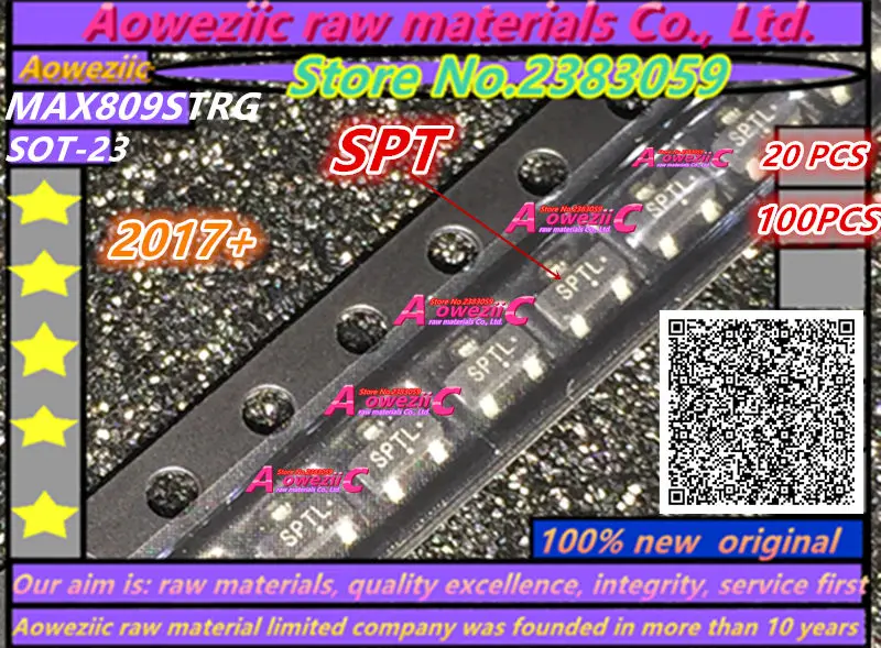 

Aoweziic 2017+ 100% new original MAX809STRG MAX809S MAX809 SPT SOT-23 Control circuit reset chip