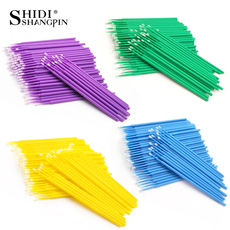 100pcs/bag Durable Micro Disposable Eyelash Extension Make up Brushes Individual Applicators Mascara Removing Tools Swabs |