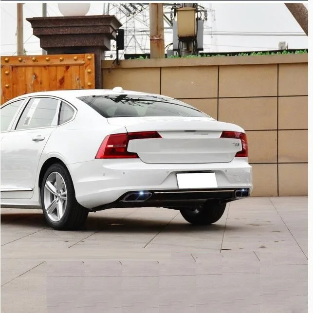 Для volvo s90 с четырьмя выдвижными ящиками трубы хвост горло паста s90 хвост горло украшения модифицированные аксессуары из нержавеющей стали- режим