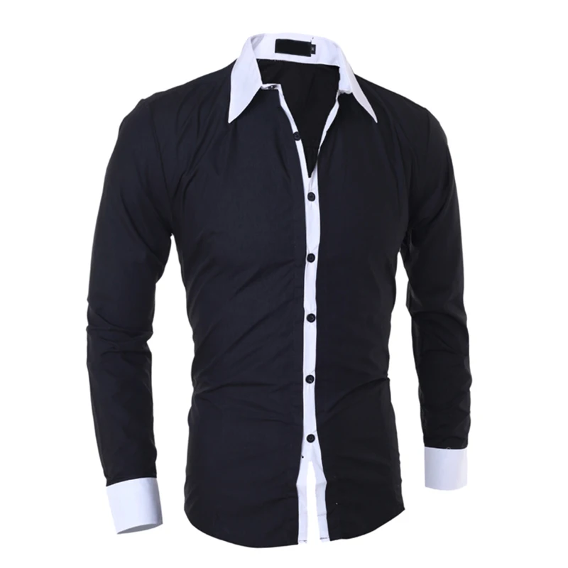 Лидер продаж повседневные деловые мужские рубашки роскошные брендовые с длинным