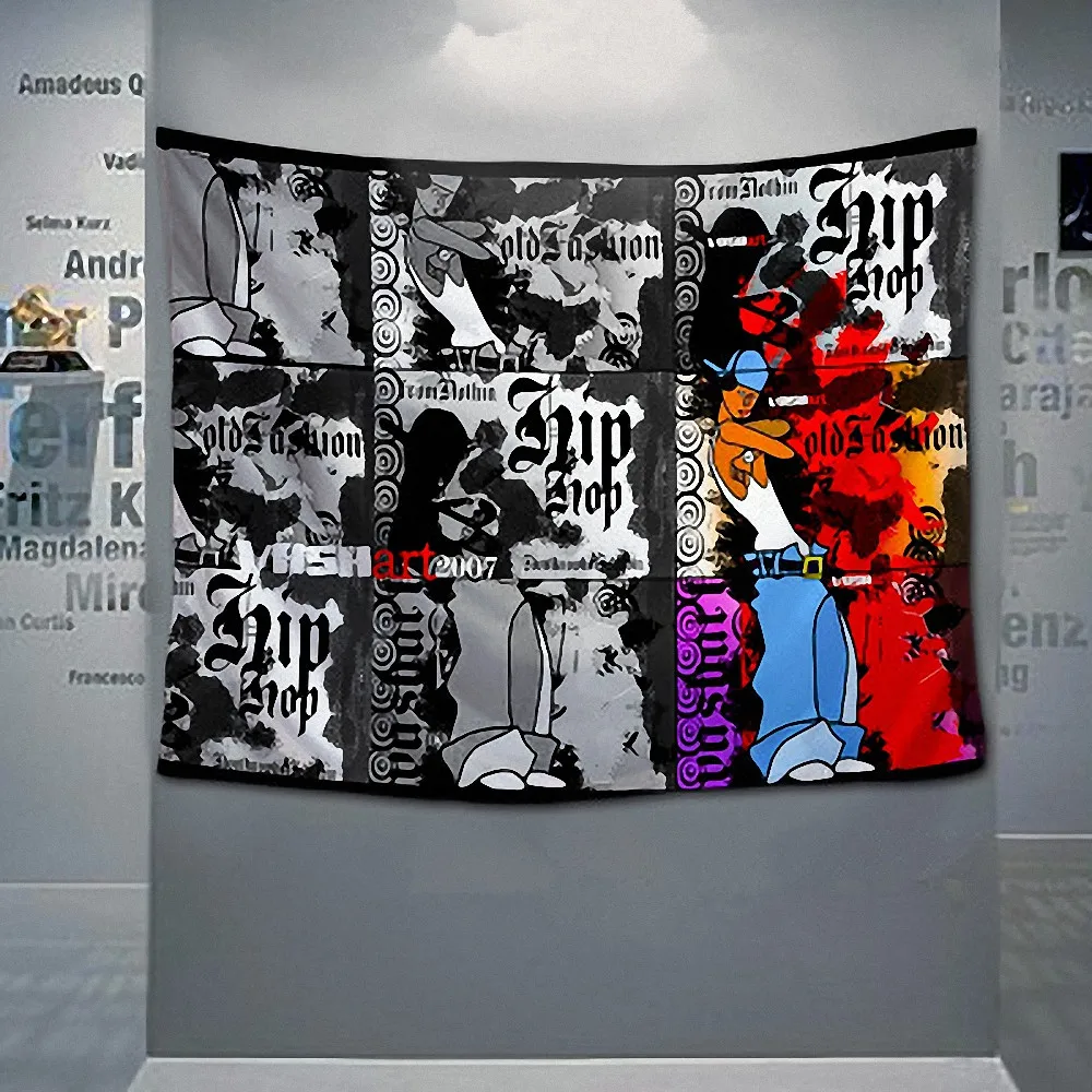 

Hip Hop\Rock\Thrash Metal\ Reggae Music Gig Poster Large Flag Curtain Banner HD 4 Hole Tapestry Print Cloth Art Room Decoration