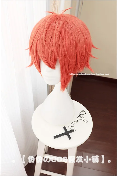 2018 Косплей парик из аниме IDOLiSH7 NANASE RIKU с короткими оранжевыми синтетическими