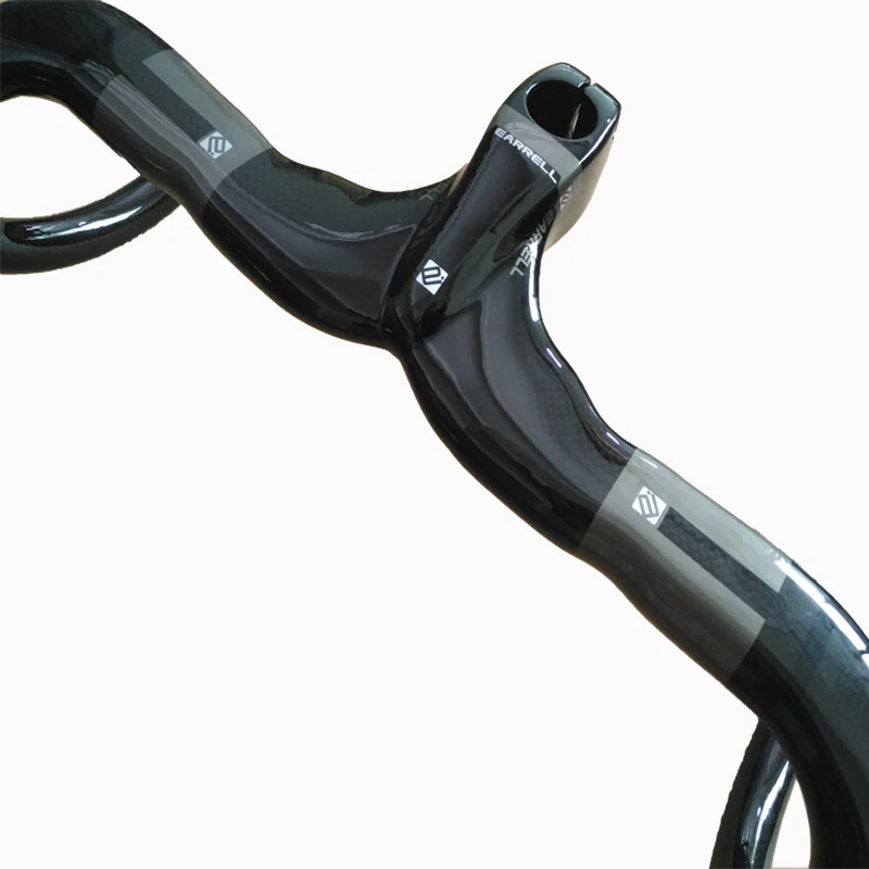 EARRELL Bicycle Carbon Road Handlebar Ultra-light Bike Handle Bar Integrated Handlebars and Stem free shipping | Спорт и развлечения