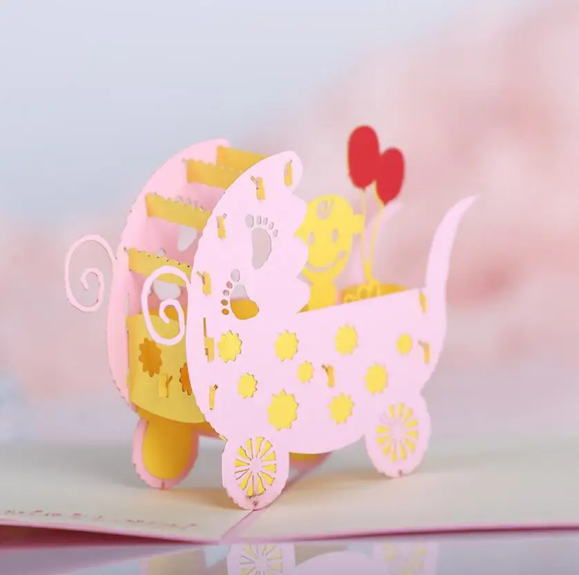 10 шт. 3D креативная детская коляска ручной работы Kirigami оригами Свадебная
