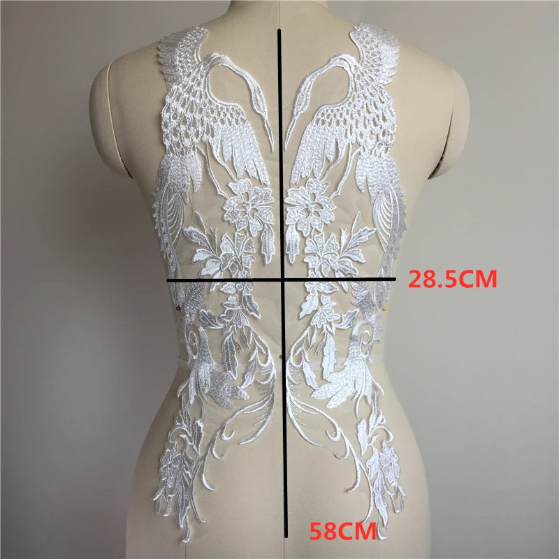 Free shipping European New Fashion Sequin Embroidered Lace Patch Wedding Dress Decoration Decal Manual DIY Accessories RS2379 | Дом и сад