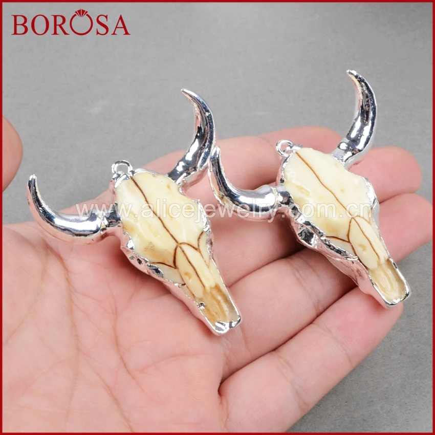 BOROSA дизайн 5 шт./лот Longhorn Смола Рог Подвески крупного рогатого скота Булл с