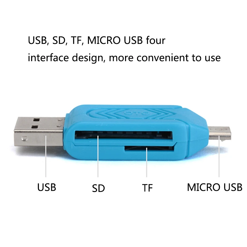 

4 In 1 USB 2.0 TF/SD Micro USB OTG Multifunction Computer Phone Card Reader
