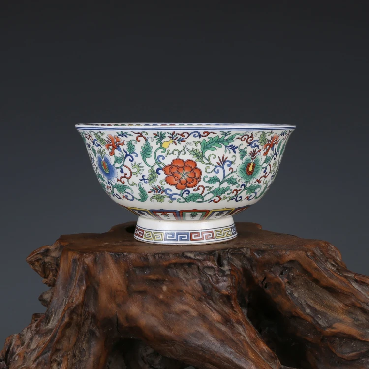 

antique QingDynasty porcelain bowl,pastel wrapped flower bowl,hand painted crafts /collection & adornment,Free shipping