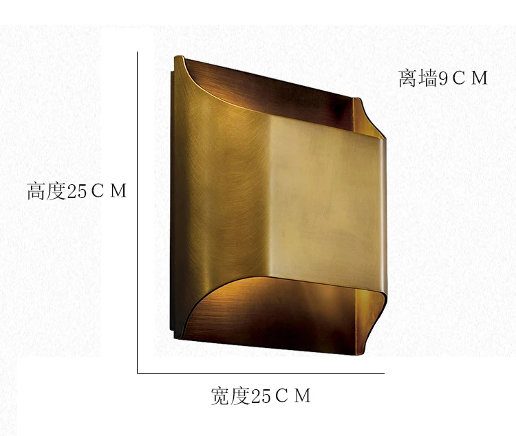 Postmodern copper wall lamp light luxury living room creative simple bedroom designer model house | Лампы и освещение