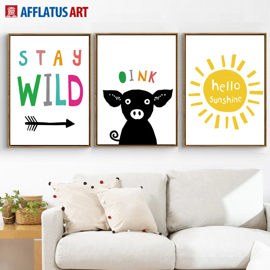 Настенная картина &quotБегемот&quot &quotкорова&quot &quotОбезьяна&quot &quotлошадь&quot