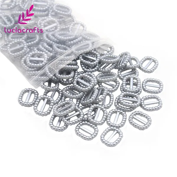 Gray 24pcs Lucia crafts 24 шт/100 шт 12,5*10,5 мм акриловые бусины имитация жемчуга Пряжка для шитья одежды бант DIY украшения аксессуары F0303 - Цвет: Gray 24pcs