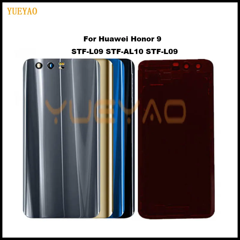 Корпус для Huawei Honor 9 STF-L09 STF-AL10 STF-L09 Батарея женские босоножки с закрытой пяткой Корпус задняя дверь Чехол Батарея крышка Панель Замена