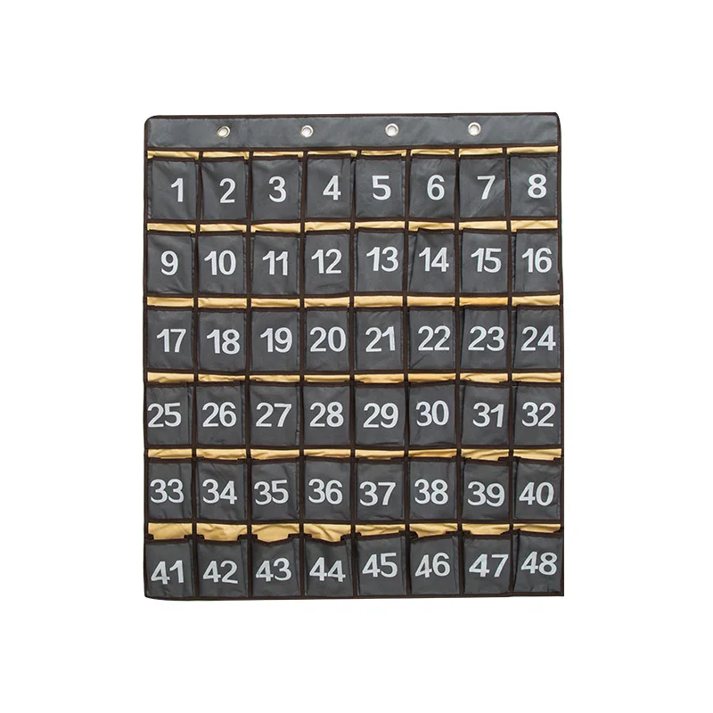 

30-Cell 48-Cell Classroom Wall-Mounted Mobile Phone Storage Bag Digital Mobile Phone Receives Bag Oxford Fabric Mobile Phone Bag