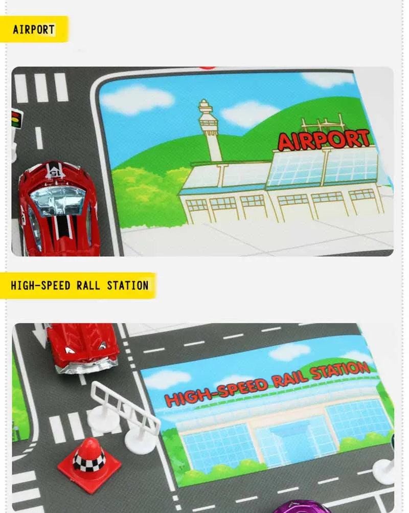 83*58 см Детский развивающий игровой коврик городской стоянки Дорожная карта DIY Модель автомобиля игрушки мат для скалолазания развивающий игровой ковер