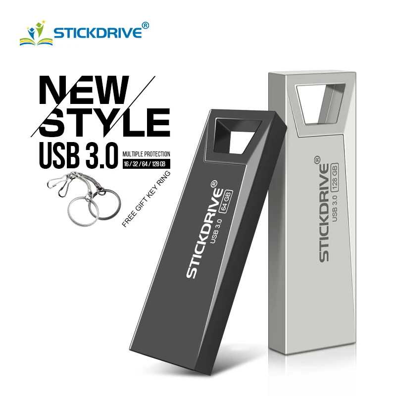 Высокоскоростной USB 3,0 флеш-накопитель 128 Гб 64 Гб USB карта памяти 16 ГБ 32 ГБ USB флеш-накопитель флешка, подарок брелок флешка