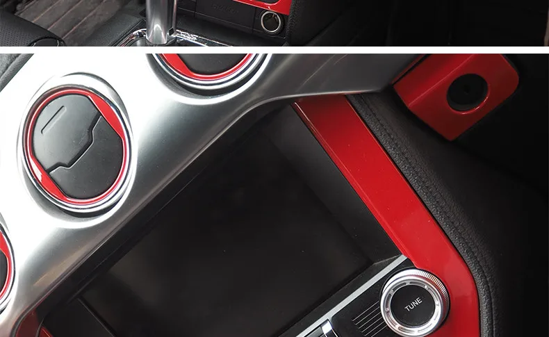 Подходит для Ford Mustang навигационная панель наклейка отделка из нержавеющей стали панель управления