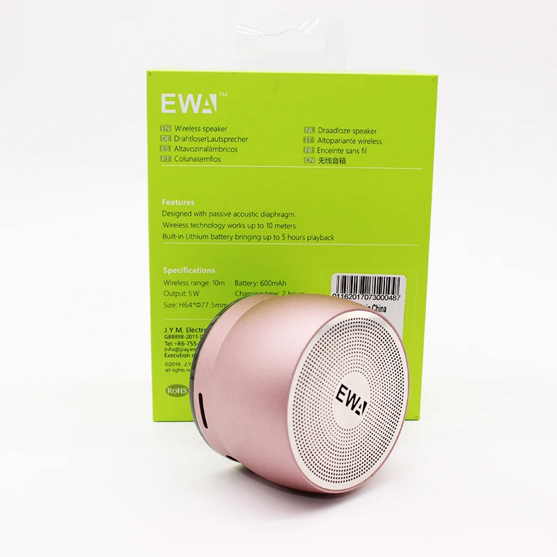 EWA A116 Bluetooth портативный динамик бас металлический материал Открытый Модный