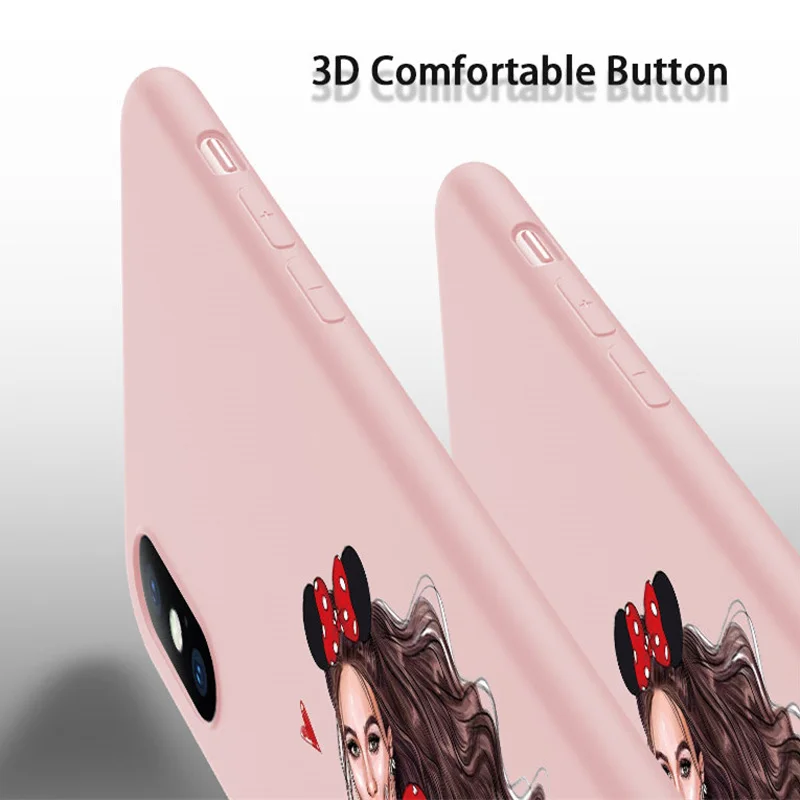 USLION Мягкий силиконовый чехол для iPhone X XS Max XR 8 7 6 6s Plus 5 5s SE Черный Коричневый мамы и