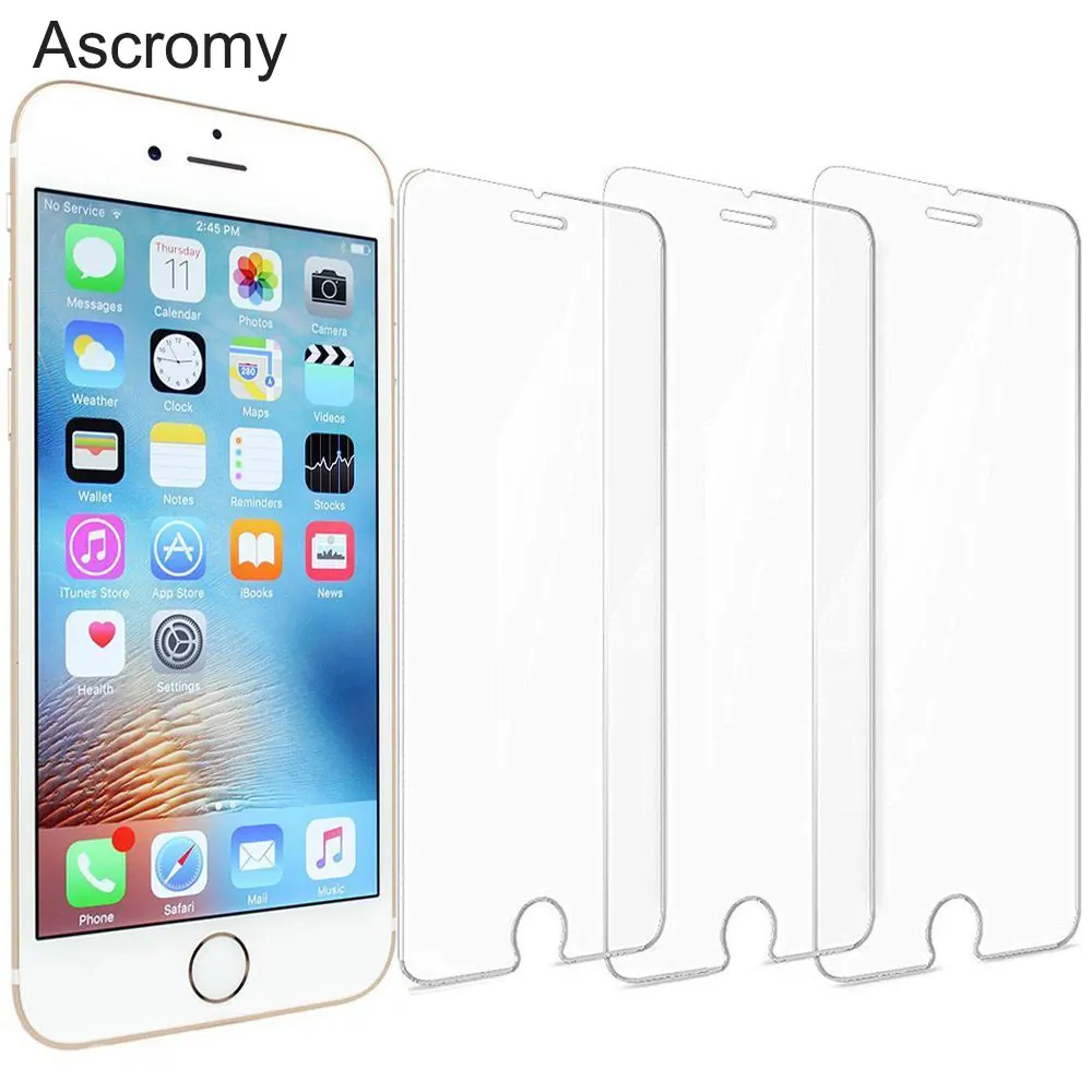 Ascromy 10 шт./лот для Apple iPhone 8 7 6 6S 5 5S SE XR XS 5C X защита экрана Закаленное стекло Защитная