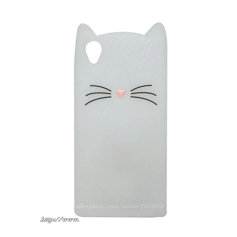 Soft Silicon Cover For Sony Xperia L1 Case G3311 G3312 G3313 3D Cartoon smile Cat Experia |