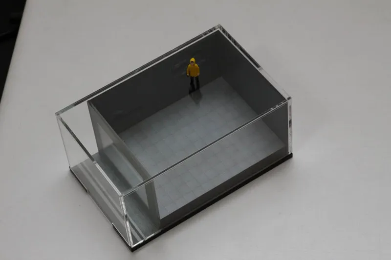 Window Scene Huang Литье смолы салон девушка дисплей окно другой реальный мальчик Фудзивара тофу магазин модель парковка сцена Игрушка пыли выставочный ящик - Цвет: Window Scene Huang
