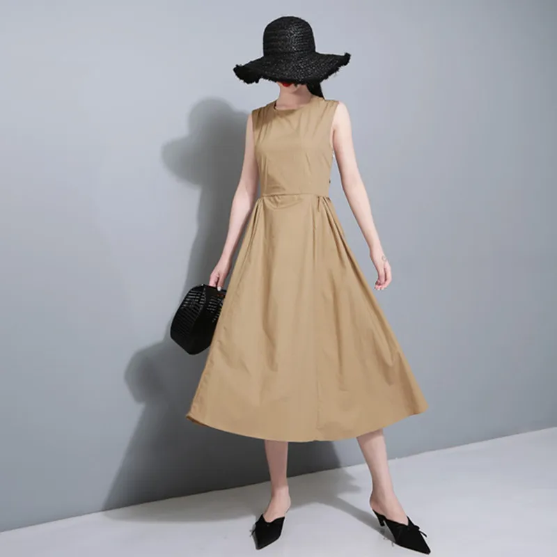 Johnature/Новое модное сексуальное однотонное платье трапециевидной формы без