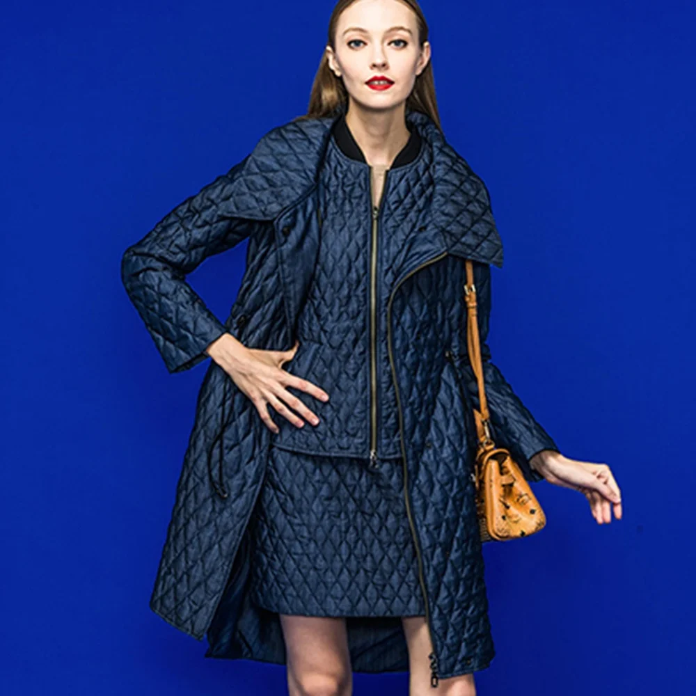 MissFoFo женские пуховики куртки CLJ модный жилет маленькая клетчатая джинсовая